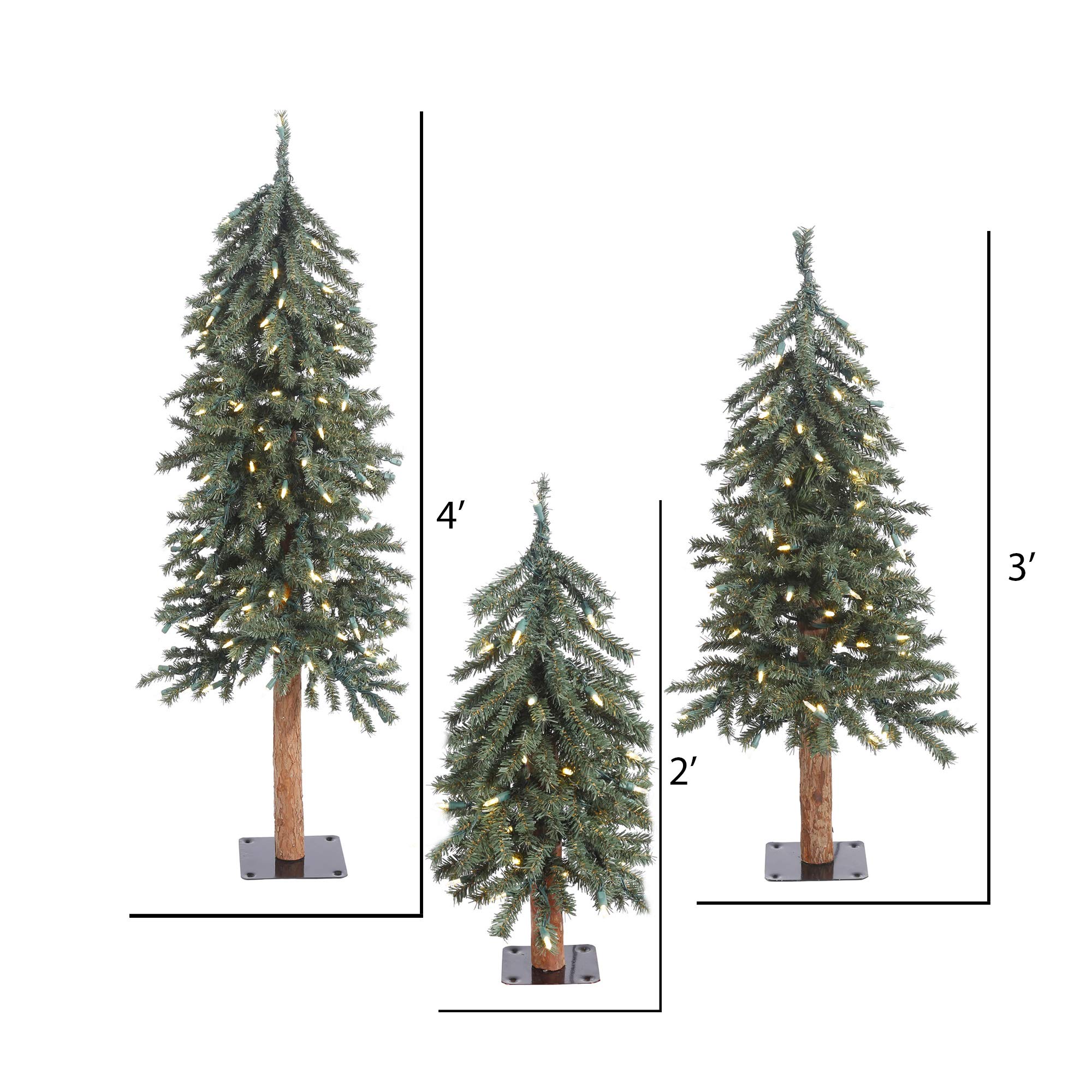 Amazon.com: Vickerman 2' 3' 4' Natural Bark Alpine Artificial